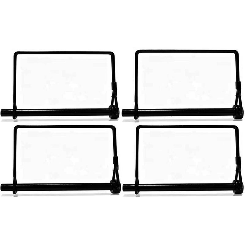 Truleego 4 Pack 1/4 x 4 Inch Trailer Hitch Pin Black Heavy Duty Steel Trailer Coupler Pin with Zinc Coating, Hitch Lock Pin, Coupler Locking Pin, Quick Release Tow Pin, Towing Hitch Hardware for Trailer Truck - Image 1